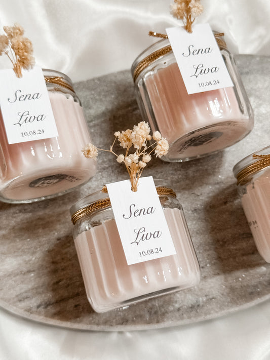 Kaarsjes in Pot 'Pink'