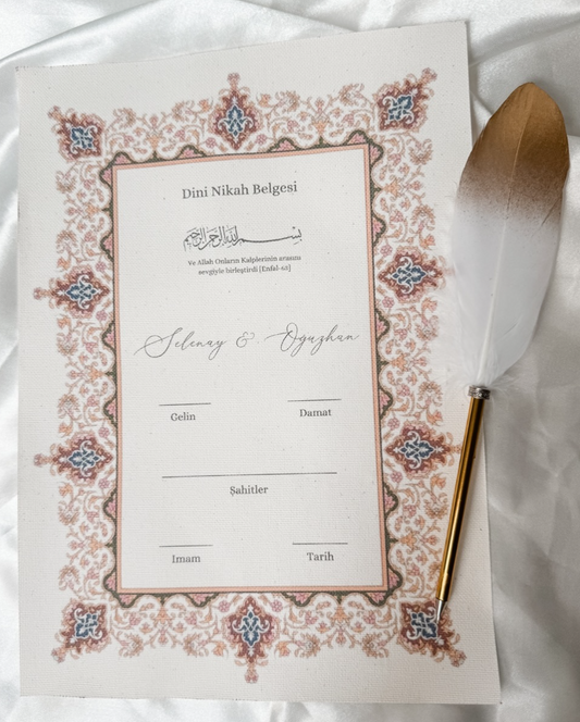 Nikah certificaat 'Beige'