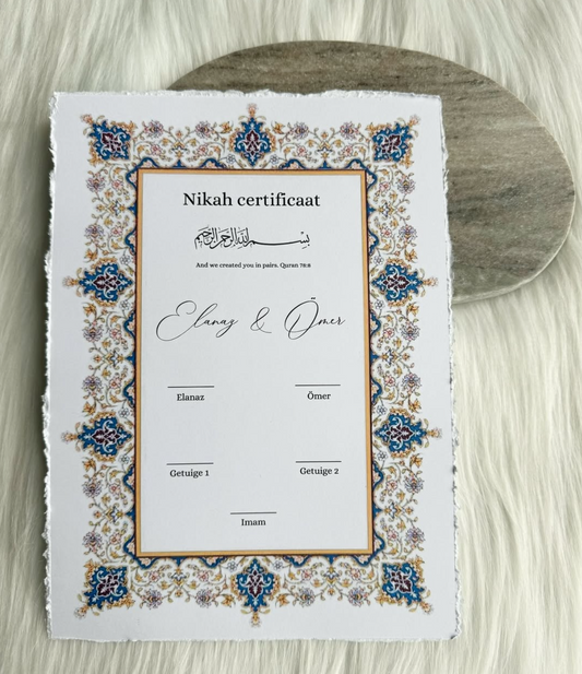 Nikah Certificaat 'Blue'